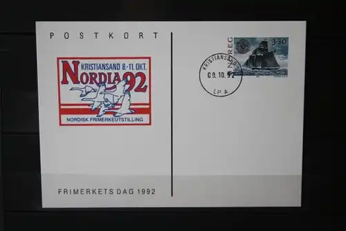 Norwegen ,CEPT EUROPA-UNION 1992, Ganzsache