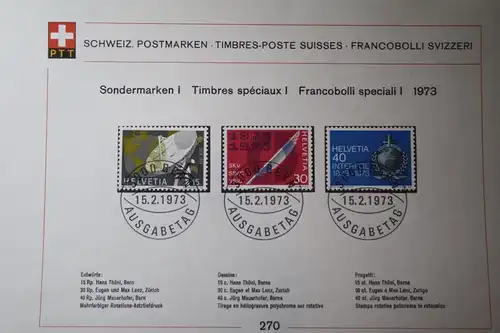 Sammelblatt Sondermarken I, 1973