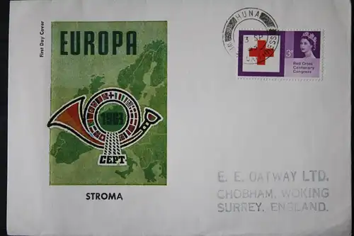 Stroma Island, EUROPA-UNION-Mitläufer, CEPT-Mitläufer, Englische Insel-Lokalpost-Marken 1963, FDC