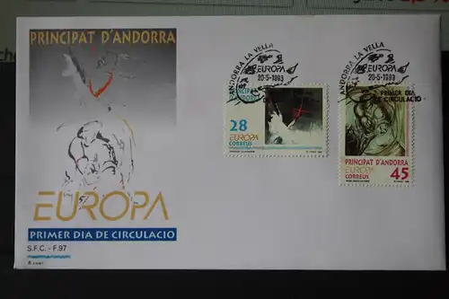 Andorra, spanisch 1993 CEPT EUROPA-UNION FDC