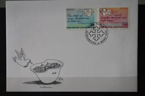 Liechtenstein 1995 CEPT EUROPA-UNION FDC