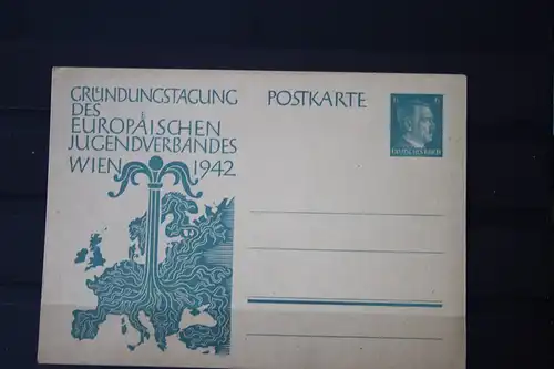 Deutschland; 3. Reich CEPT EUROPA-UNION - Vorläufer 1942 Ganzsache: Europäischer Jugendverband Wien