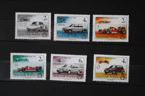 Autos, Ungarn, 6 Werte, 1986