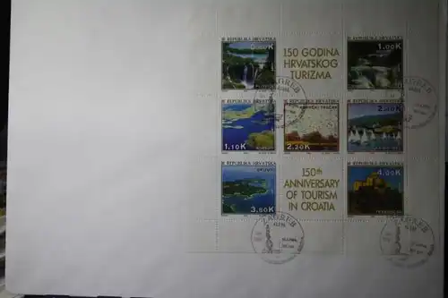 Kroatien; Kleinbogen Tourismus 1994 auf FDC