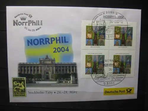 Messebrief, Ausstellungsbrief Deutsche Post: Norrphil Stockholm 2004