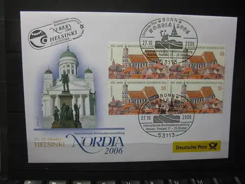 Messebrief, Ausstellungsbrief Deutsche Post: Briefmarkenausstellung Nordia 06 Helsinki, 2006