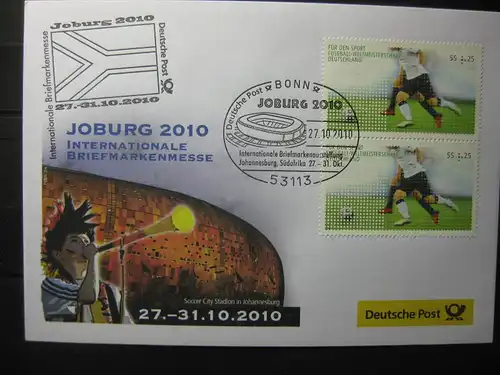 Messebrief, Ausstellungsbrief Deutsche Post: Internationale Briefmarken-Messe Joburg 2010, Johannesburg