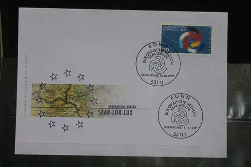 Ersttagsbrief Künstler- Ersttagsbrief FDC der Deutsche Postphilatelie: Europäische Region Saar-Lor-Lux