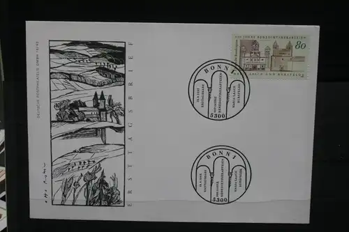 Ersttagsbrief Künstler- Ersttagsbrief FDC der Deutsche Postphilatelie: 900 Jahre Benediktinerabteien
