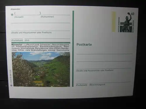 Bildpostkarte Münstertal