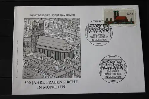 Ersttagsbrief Künstler- Ersttagsbrief FDC der Deutsche Postphilatelie: Frauenkirche München; 1994