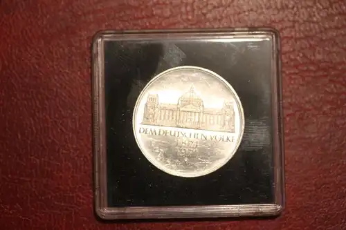 5 DM Silbermünze Gedenkmünze Reichstag Dem Deutschen Volke, in besonderer Kapsel (siehe Artikelbeschreibung), Ausführung stg