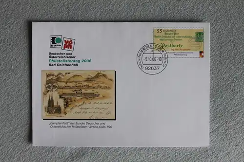 Umschlag mit Sonderwertstempel; USo 122, Deutscher und Österreichischer Philatelistentag  2006