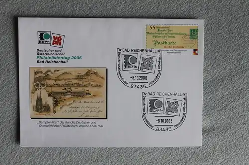 Umschlag mit Sonderwertstempel; USo 122, Deutscher und Österreichischer Philatelistentag  2006