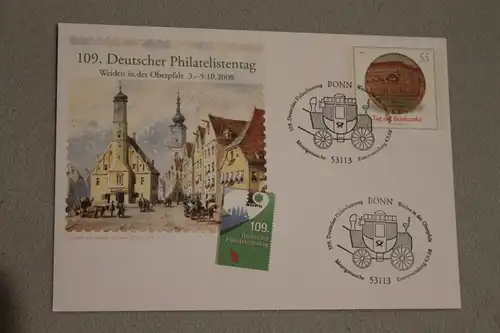 Umschlag mit Sonderwertstempel; USo 162; Tag der Briefmarke und Philatelistentag 2008