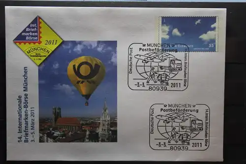 Umschlag mit Sonderwertstempel; USo 232; Intern. Briefmarken-Börse München 2011