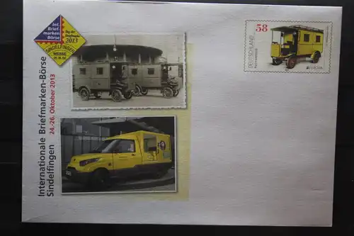Umschlag mit Sonderwertstempel; USo 307; Intern. Briefmarken-Börse Sindelfingen 2013