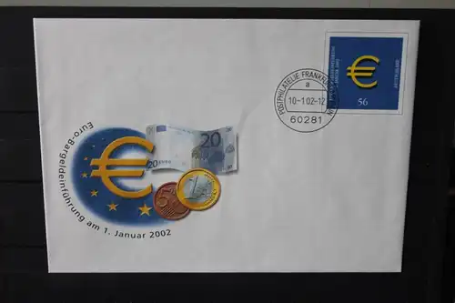 Umschlag mit Sonderwertstempel; USo 33; Euro-Bargeldeinführung 2002