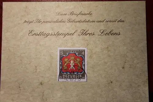 4.9.1973; Personalisierte Geburtstagskarte; Personalisierte Ersttagskarte; Personalisierte Geburtskarte