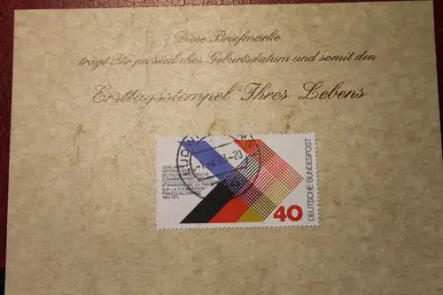 1.2.1973; Personalisierte Geburtstagskarte; Personalisierte Ersttagskarte; Personalisierte Geburtskarte