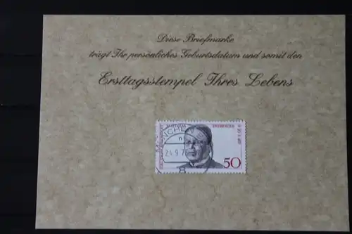 24.9.1975; Personalisierte Geburtstagskarte; Personalisierte Ersttagskarte; Personalisierte Geburtskarte