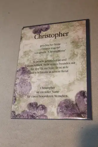 Christopher, Namenskarte Christopher, Geburtstagskarte Christopher, Glückwunschkarte Christopher, Personalisierte Karte

 Christopher