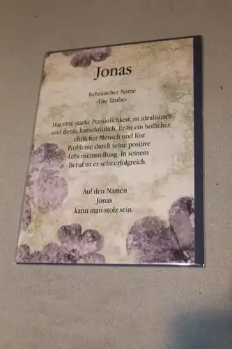 Jonas, Namenskarte Jonas, Geburtstagskarte Jonas, Glückwunschkarte Jonas, Personalisierte Karte

 Jonas