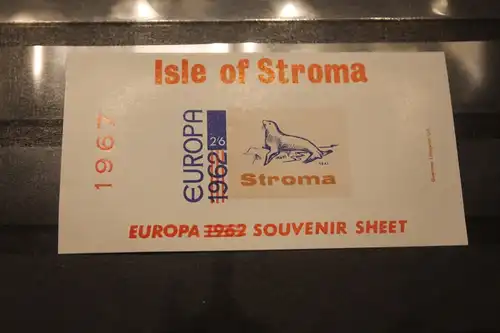 Isle of Pabay EUROPA-UNION-Mitläufer, CEPT-Mitläufer, Englische Insel-Lokalpost-Marken Blockausgabe 1967