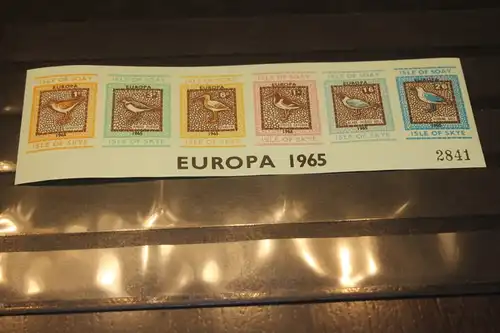 Isle of Soay, Isle of Skye, EUROPA-UNION-Mitläufer, CEPT-Mitläufer, Englische Insel-Lokalpost-Marken Blockausgabe 1965