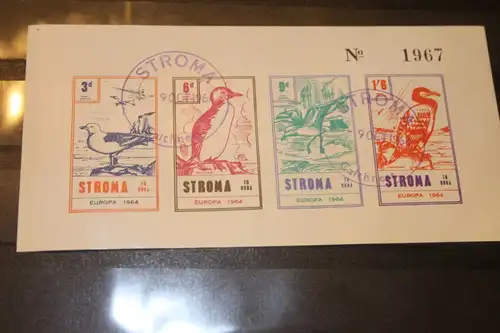 Isle of Stroma, EUROPA-UNION-Mitläufer, CEPT-Mitläufer, Englische Insel-Lokalpost-Marken Blockausgabe 1964