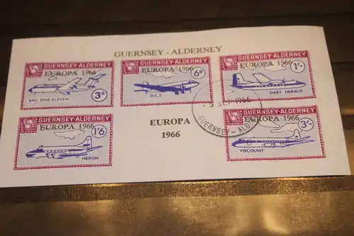 Guernsey-Alderney, EUROPA-UNION-Mitläufer, CEPT-Mitläufer, Englische Insel-Lokalpost-Marken Blockausgabe 1966