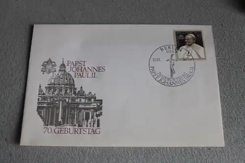 Schmuckbrief DDR: Papst Johannes Paul II