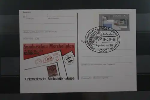 Ganzsache zur Intern. Briefmarkenmesse Essen 1988