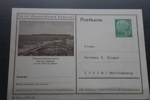 Helgoland, Bildpostkarte von 1956