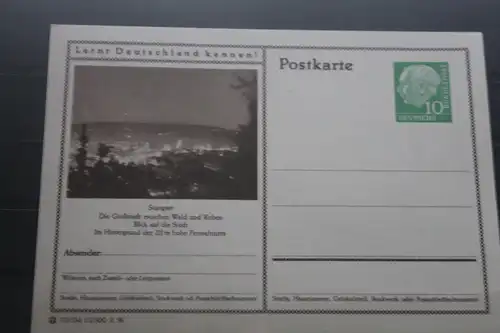 Stuttgart, Bildpostkarte von 1956