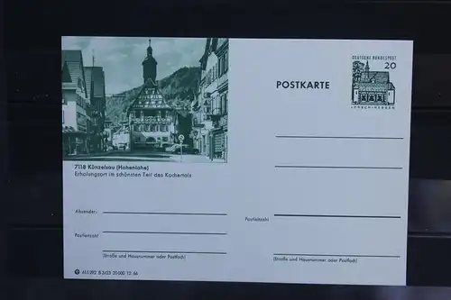 [Ansichtskarte] Künzelsau, Bildpostkarte der Bundespost 1966. 