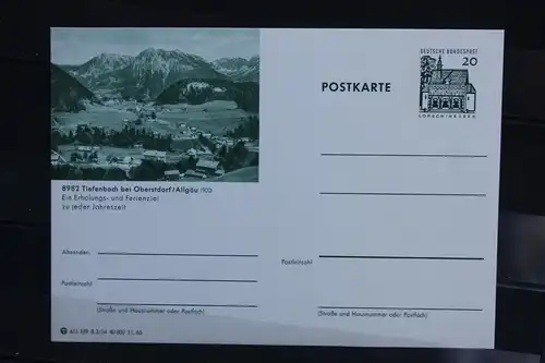 [Ansichtskarte] Tiefenbach, Bildpostkarte der Bundespost 1966. 