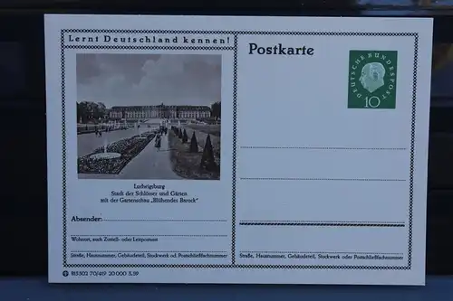[Ansichtskarte] Ludwigsburg, Bildpostkarte der Bundespost 1959. 