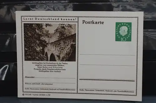 [Ansichtskarte] Schillingsfürst / Rothenburg ob der Tauber,  Bildpostkarte der Bundespost 1959. 