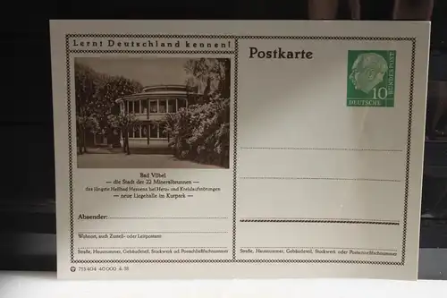 [Ansichtskarte] Bad Vilbel,  Bildpostkarte der Bundespost 1958. 