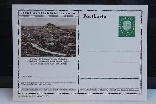 [Ansichtskarte] Weinsberg,  Bildpostkarte der Bundespost 1960. 