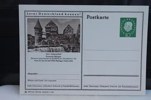 [Ansichtskarte] Balingen,  Bildpostkarte der Bundespost 1960. 