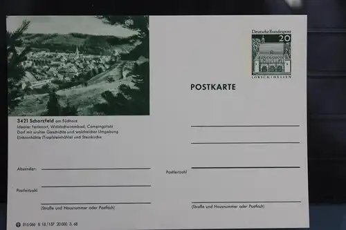 [Ansichtskarte] Scharzfeld,  Bildpostkarte der Bundespost 1968. 