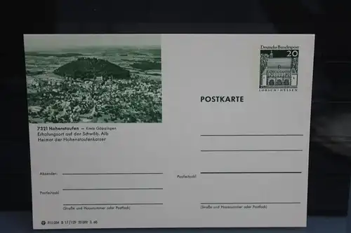 [Ansichtskarte] Hohenstaufen,  Bildpostkarte der Bundespost 1968. 