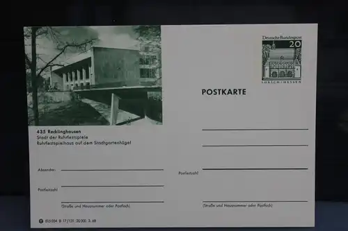 [Ansichtskarte] Recklinghausen,  Bildpostkarte der Bundespost 1968. 