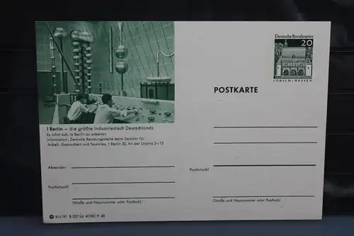 [Ansichtskarte] Berlin, Bildpostkarte der Bundespost 1968. 