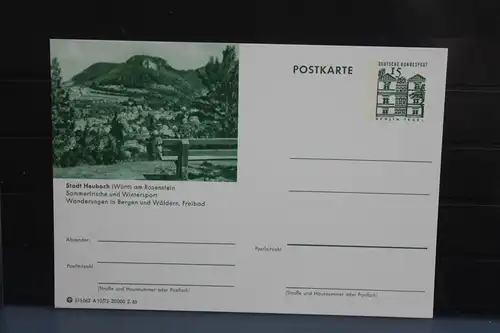 [Ansichtskarte] Stadt Heubach, Bildpostkarte der Bundespost 1965. 
