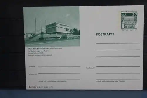 [Ansichtskarte] Bad Friedrichshall,  Bildpostkarte der Bundespost 1970. 