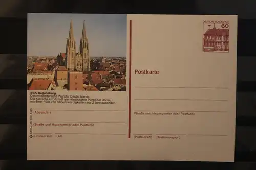 [Werbepostkarte] Bildpostkarte P 138; Teilserie "I" der Bundespost 1983:  Regensburg. 