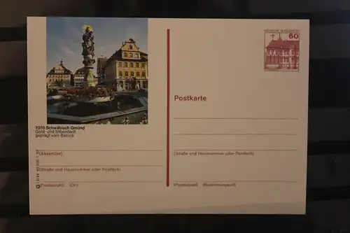 [Werbepostkarte] Bildpostkarte P 138; Teilserie "I" der Bundespost 1983: Schwäbisch Gmünd. 